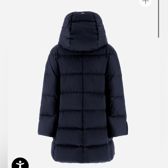 Herno A-Shape Down Jacket In Satin.  Color “New Blue”. Size 52. $1080 - Picture 8 of 16